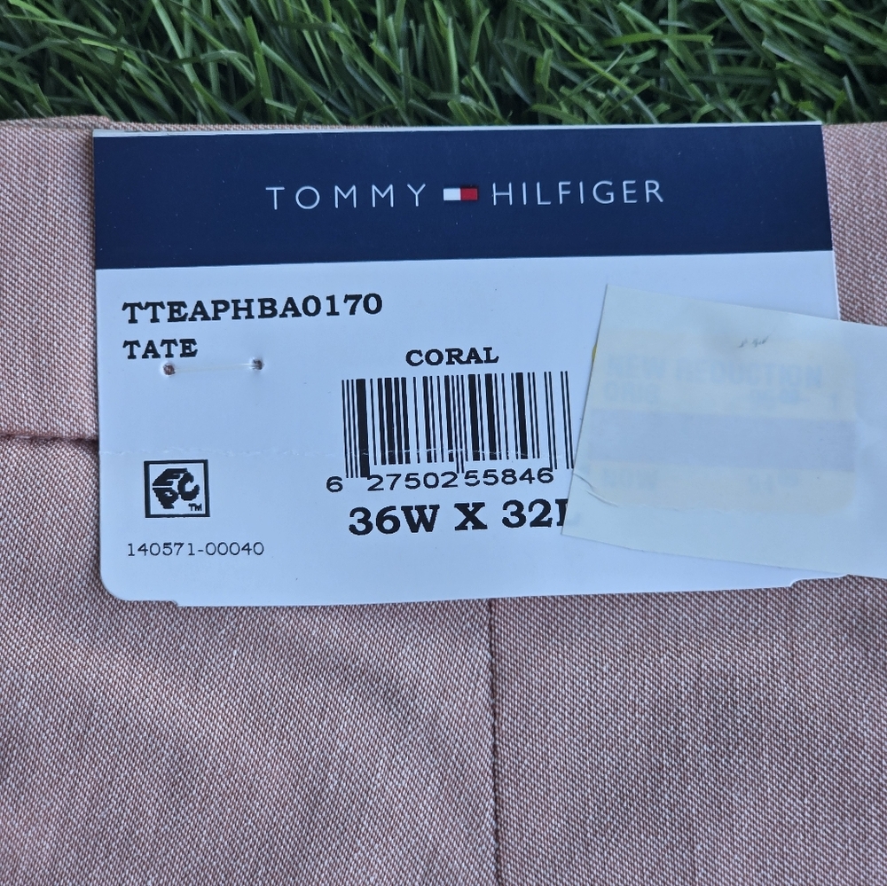 Tommy Hilfiger Mens ThFlex Dress Pants 36x32 Coral Stretch New $95 MRSP Career - Picture 4 of 6